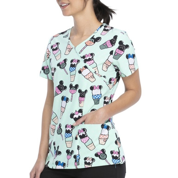 Disney mickey mouse ice cream social scrub top size 2x. Ice cream mickey mouse. - Picture 9 of 9